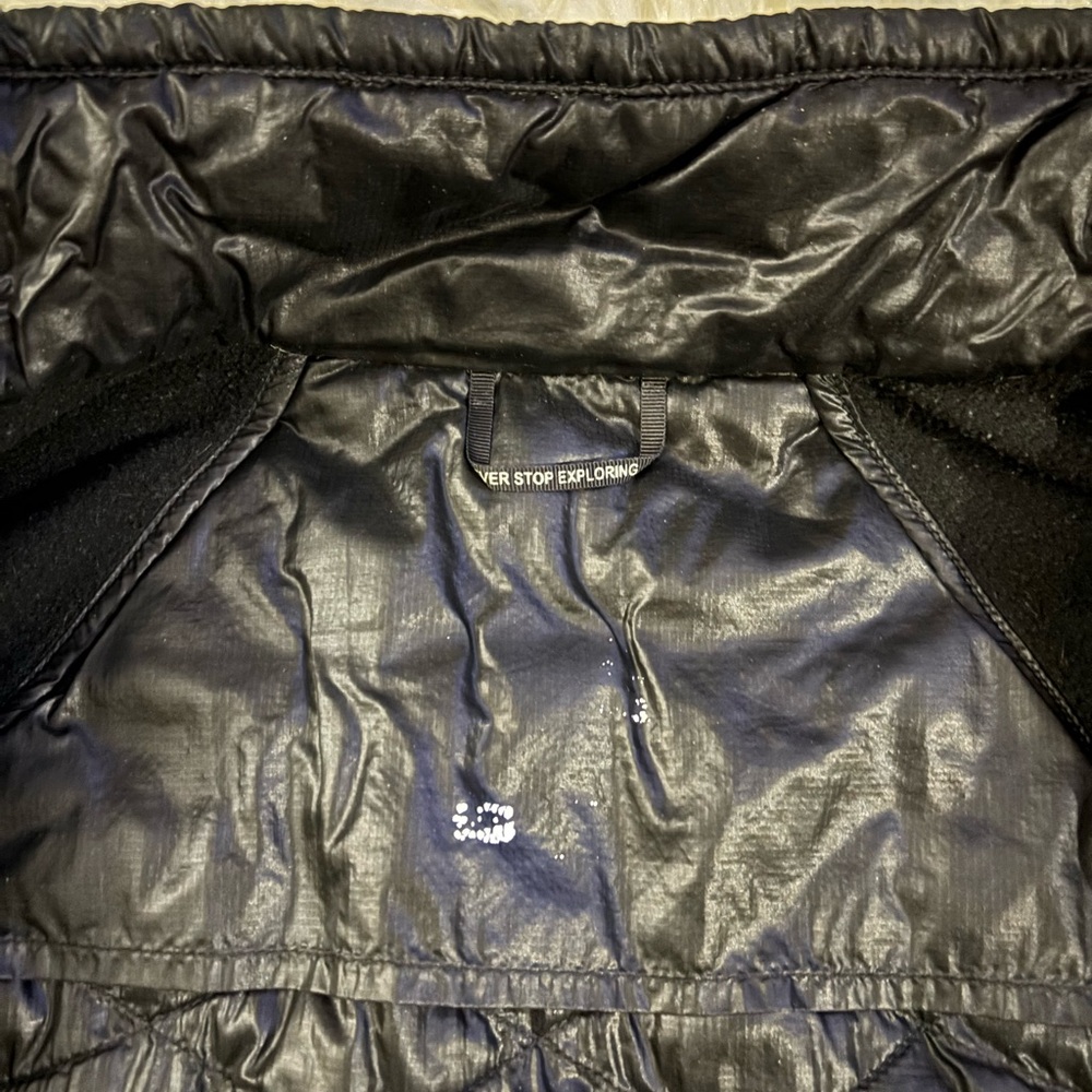 The North Face Quilted Hybrid Jacket Black Full Zip Stretch Sleeves - Picture 3 of 7